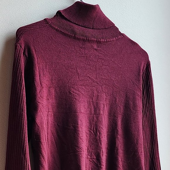 Stitchcount Cranberry Turtleneck Sweater Size XL - Picture 11 of 14